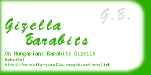 gizella barabits business card